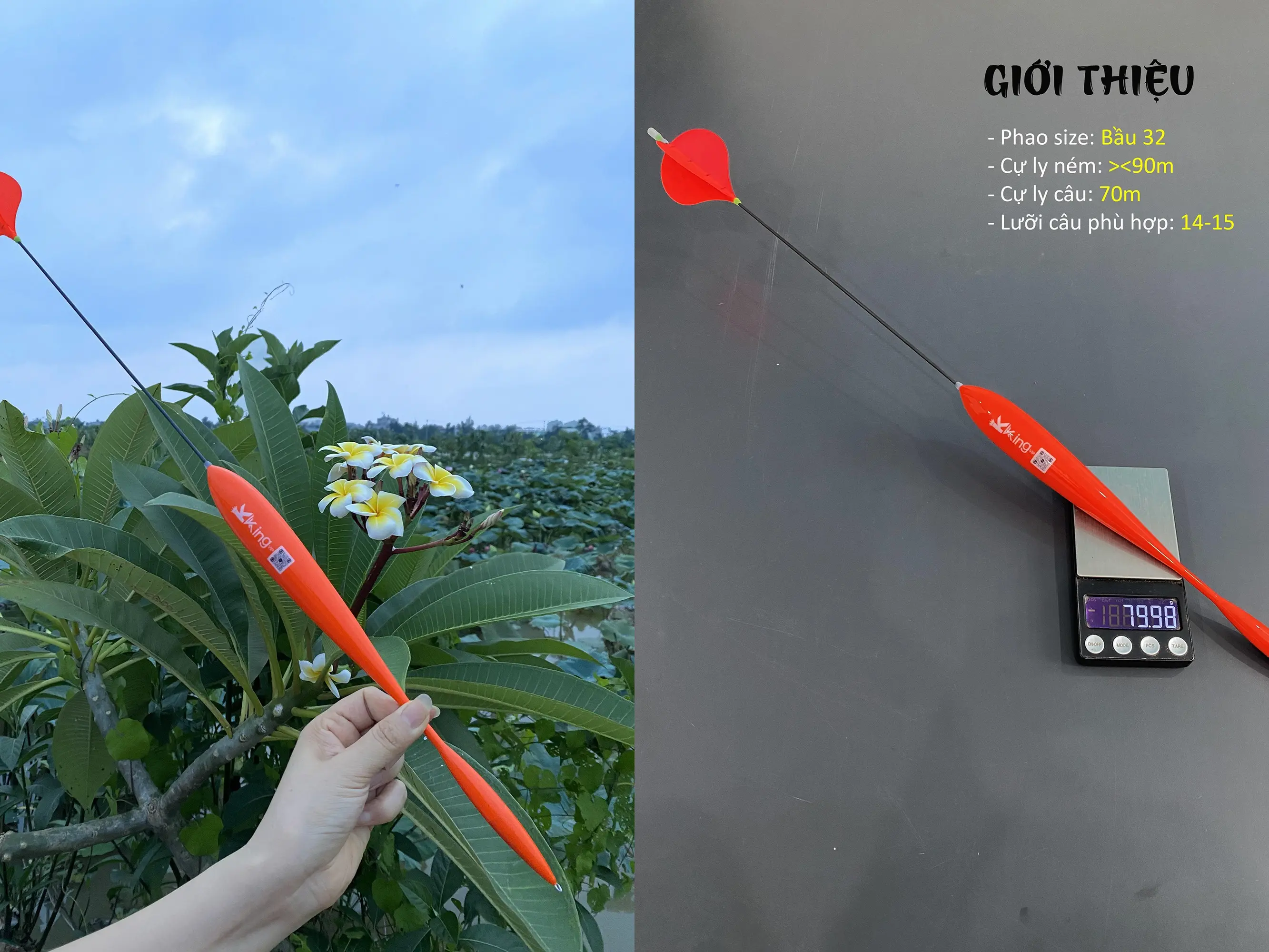 Phao chống sóng (bầu 32) dành cho câu lục - sản phẩm đã được đăng ký bản quyền