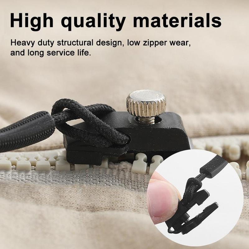 Product Introduction of 2/6/10 Pieces Zipper Repair Kit Universal Instant Zipper Repair Replacement Zipper Sliding Teeth Rescue Zipper Head For 3 Sizes 20
