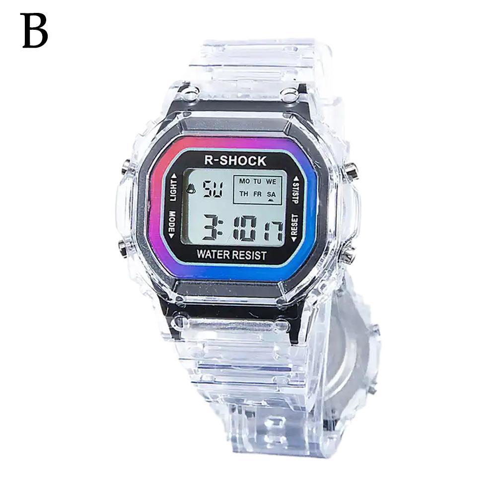 【TERSEDIA & COD】ins Fashion Electronic Sports Watch for Men and Women Students Square Led Watch W1J6