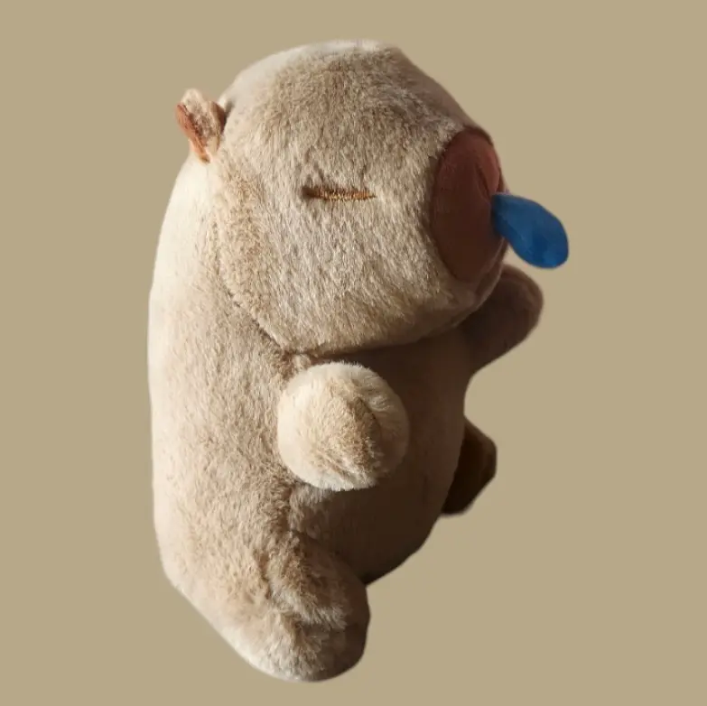 Gấu Bông Chuột Lang Nước (Mũi Liền) Đồ Chơi Thú Nhồi Bông  Capybara Mềm Mịn Dễ Thương kích thước 30 cm Thú Bông  Capy Bara có 2 màu hồng ,nâu To Toy Phát Nhạc 3