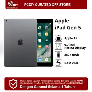 [Bekas] Apple iPad 5 (2017) Original - PROMO TERMURAH! Bisa COD & Garansi 7 Hari. Support iPadOS 16.7 (Versi Tertinggi). Dijamin 100% Ori.