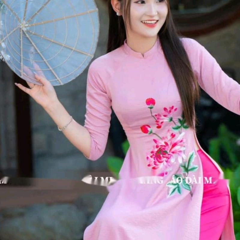 Bộ áo dài tây thi thêu cao cấp đủ size 0