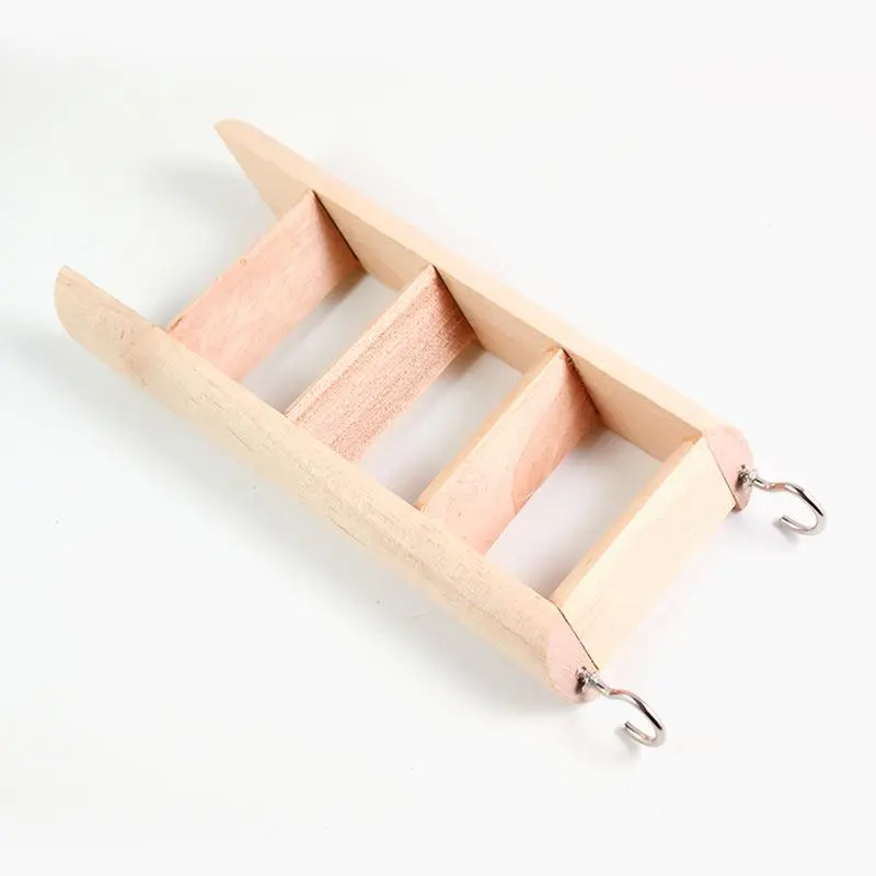 Wooden Hamster Climbing Ladder, 1 Piece Hamster Ladder with Hook, Pet Ladder Toy, Small Pet Supplies, Pet Accessories, Hamster Cage Accessories 6