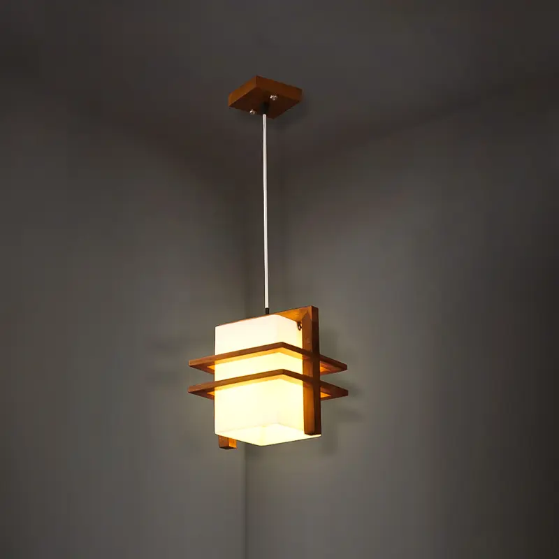 Kap Lampu Gantung Minimalis Kayu Jati 3