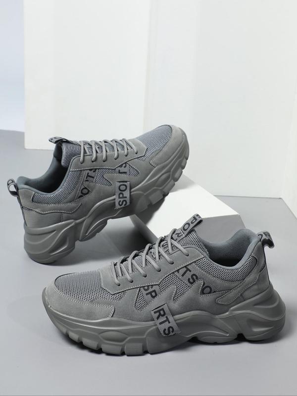 Men's Patchwork Low Top Sneakers, Mens Shoes, Summer 2024 Mesh Comfortable Sports Running Shoes, Mens Trainers, School Shoes, Boy Trendy Casual Round Toe Training Shoes, Platform Walking Shoes, Boy Foot Wear 1