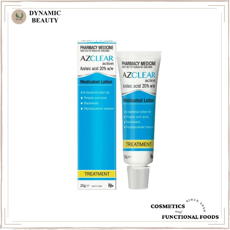 Kem Azclear action 20% azelaic acid medicated lotion giảm mụn, mờ thâm 25g