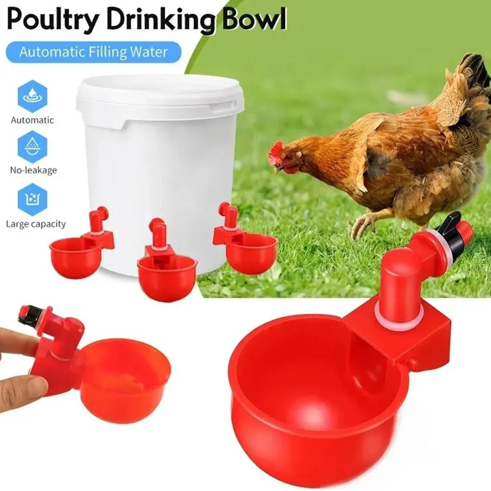 10PCS Chicken Cup Waterer Water Cups Automatic Waterer Cup Feeder Chicken Chicken Cup Poultry L2Y4
