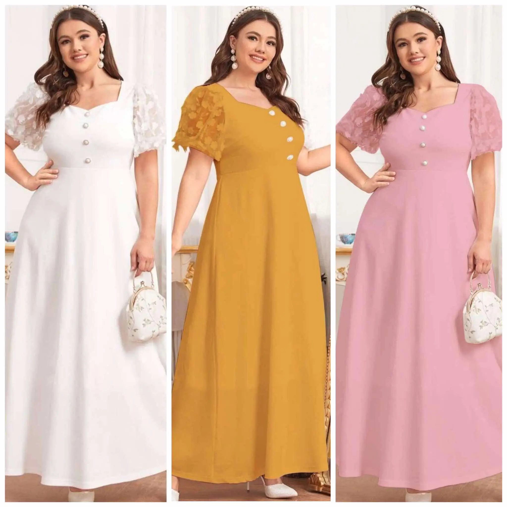 Fashion formal dress plus size maxi dress white maxi dress