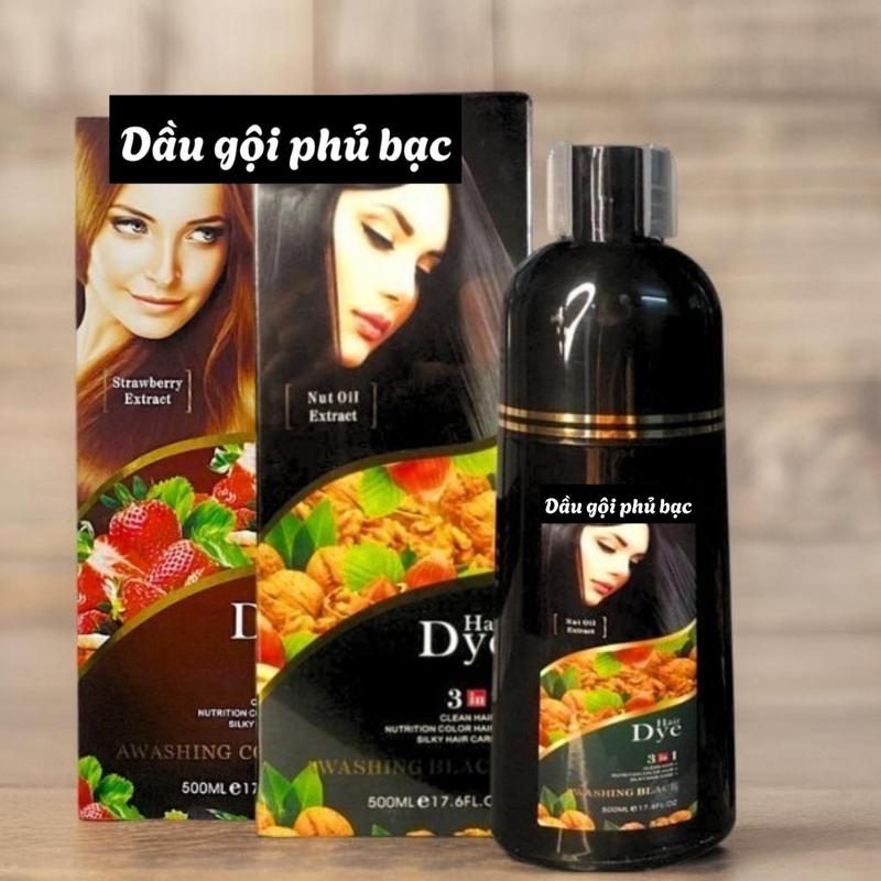 100% chính hãng Dầu gội phủ bạc 500 ML gội là đen tóc bền màu