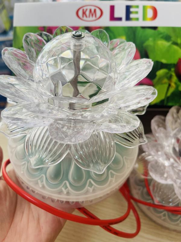 ĐÈN HOA SEN XOAY 360 ĐỘ 7 MÀU CAO 12CM, 15CM, 25CM SIÊU SÁNG, SIÊU ĐẸP (GIÁ 1 CẶP) den bantho 9