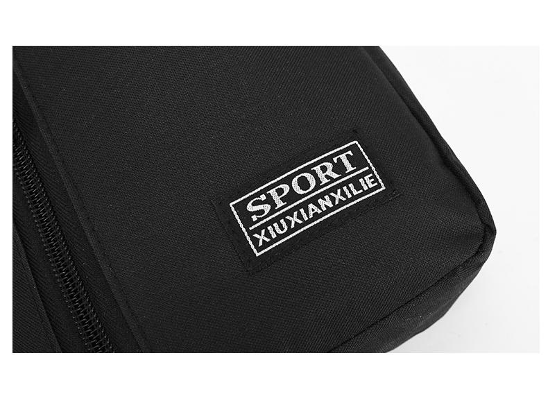Product Introduction of 2025 new solid color chest bag men's trendy brand men's shoulder bag shoulder bag Oxford cloth casual bag small backpack 8