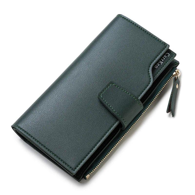 Product Introduction of Women's Wallet 2024 New Korean Edition Multi functional Large Capacity Three fold Wallet Zipper Buckle PU Handbag baguette  bag 12