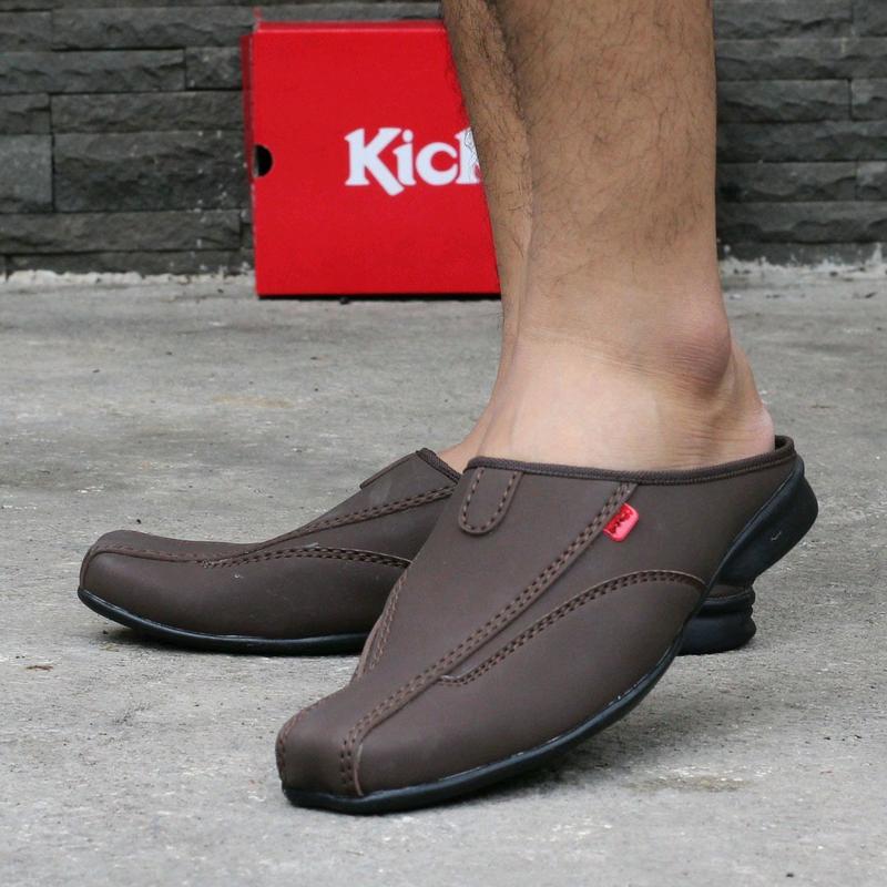 Sandal Sepatu Selop Kulit Asli Premium Kickers Bustong Navona Berkualitas Terbaik Sepatu Selop Pria Sepatu Kulit Pria Shoes Sendal Sendal Sendal 0