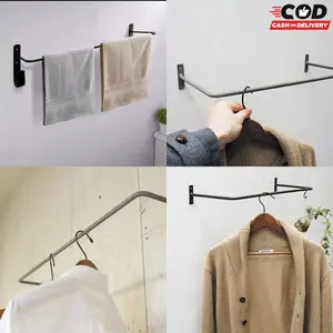 Cantolan Hanger Gantung Handuk Dinding Kamar Mandi / Rak Baju Hanger Tempel Serbaguna