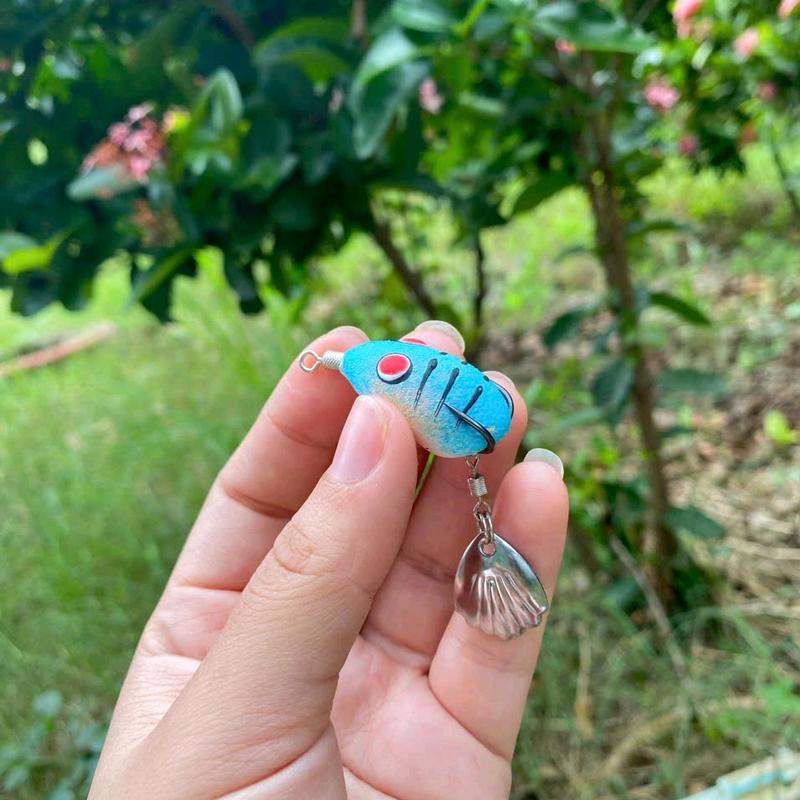 Nhái hơi VT1 mini 2.7 cm chì đúc 6.5 gam - Mua 2 tặng 1 -  lổi là đổi Bắt Cá - Câu Cá, Đi Câu 1