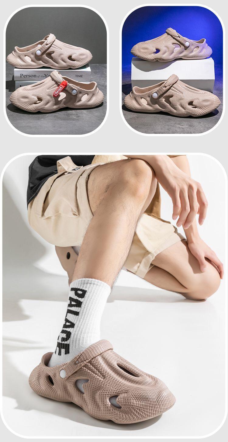 Product Introduction of Waste Soil Wind Cocoon Breaking Series Men's Outdoor Casual 2025 New Beach Sports Two-Way Wear Driving Non-Slip Pump 19