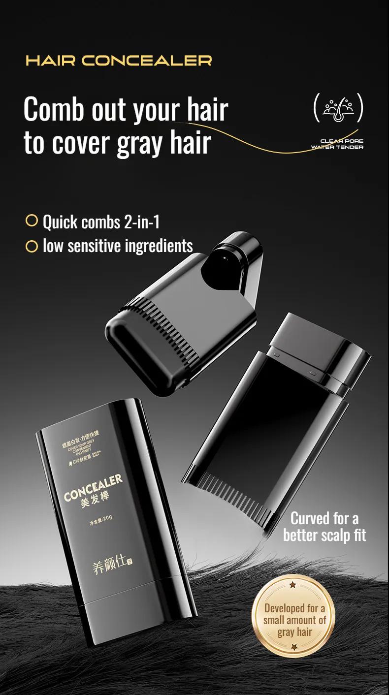 Product Introduction of Original product,Premium Plant-Based Hair Dye Stick & Comb,Instant Gray Hair Coverage with a Disposable, No-Wash, Waterproof, and Sweat-Proof Design for a Radiant Look 4