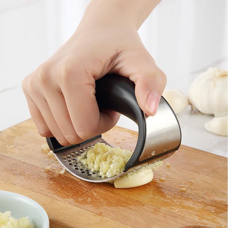 Dụng cụ dập tỏi, ép tỏi, nghiền tỏi inox, dụng cụ nghiền tỏi bằng thép không gỉ 0