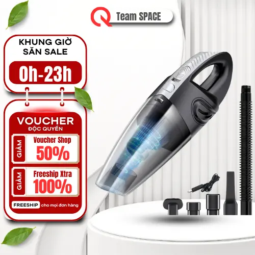 Máy Hút Bụi Cầm Tay Không Dây 5IN1, Lực Hút 18000PA Siêu Khỏe Công Suất 120W, Hút bụi cầm tay không dây khoẻ, nhỏ gọn