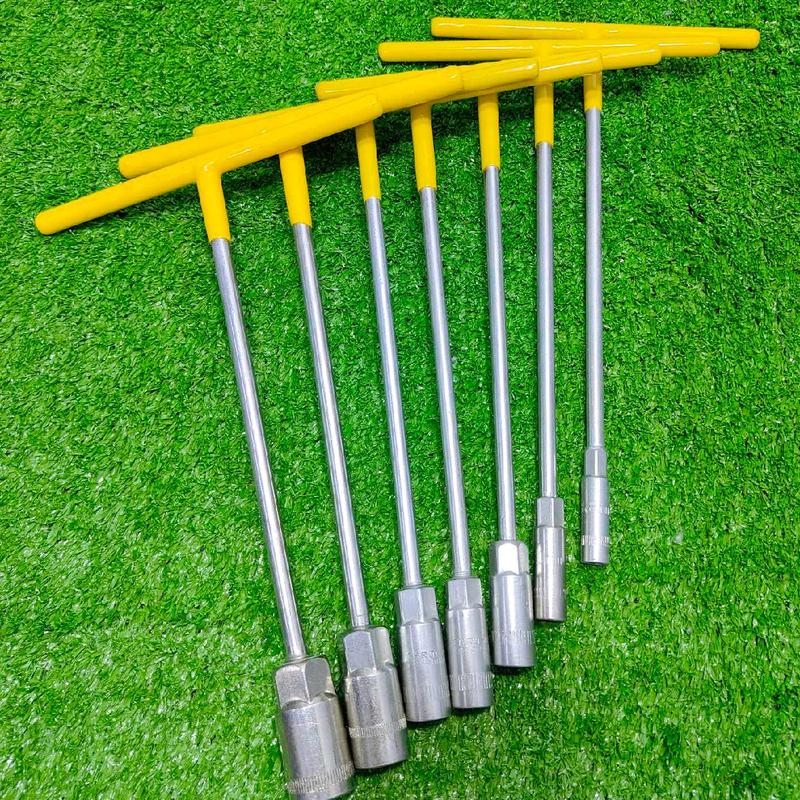  Combo 7 Khoá Chữ T 8,10,12,13,14,17,19 Vặn Đai Ốc Chiều Dài 28cm Tay Bọc Cao Su 