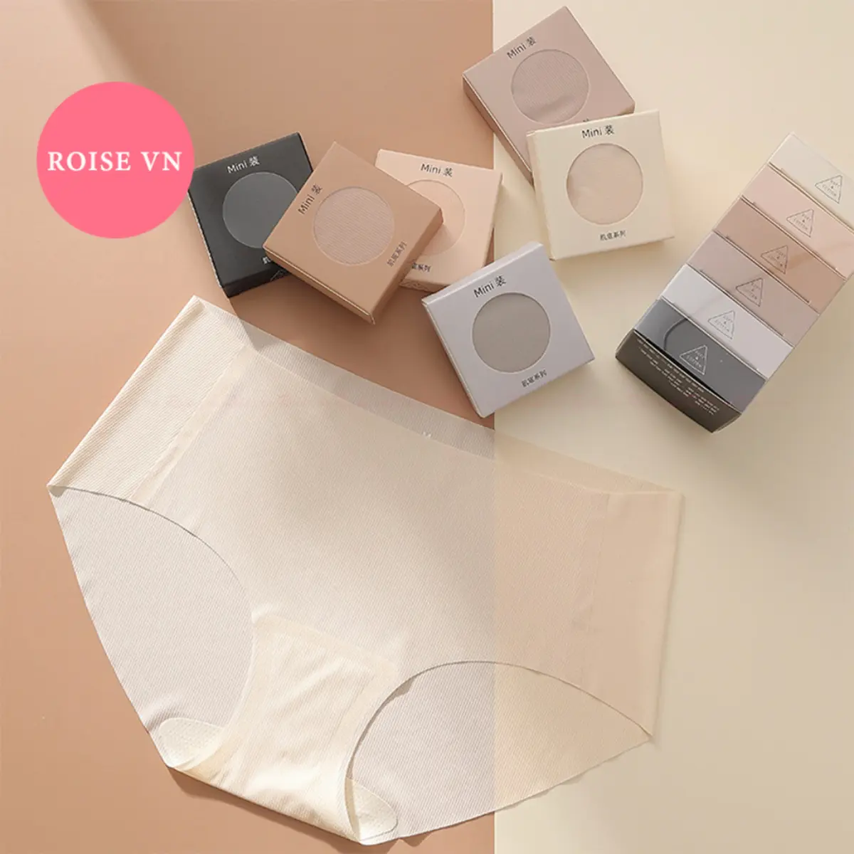 Set 6 (có lẻ 1) quần lót nữ su thạch tàng hình mỏng trong hộp mini sang trọng Women 288
