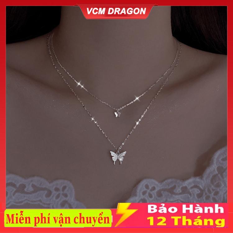 Dây Chuyền Mặt Hình Bướm Đính Đá Thời Trang Cho Nữ
