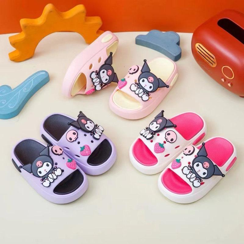  Dép bánh mỳ kuromi và labubu cho bé gái êm mềm nhẹ nhựa Eva hàng QC  bami kuromi  dép bánh mì  dép labubu  cho bé Cao Su nữ 