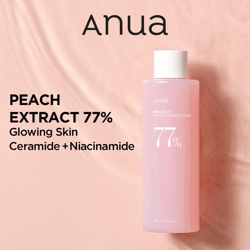 [100% ORIGINAL]ANUA Peach 77 Niacin Essence Toner , Glowing Skin, Ceramide, Niacinamide, Moisture, Radiance, Bright
