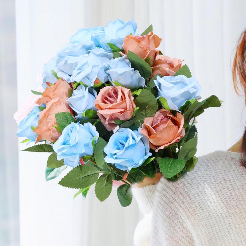 Product Introduction of 3/5 PCS Artificial Rose Big Bouquet Elegant Unique Coffee Color Black Wedding Decor Romantic Valentine's Day Present Bouquet 20