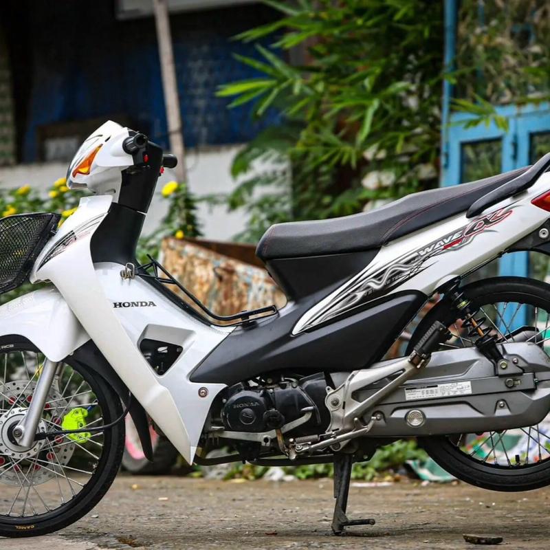 Nhãn dán xe wave A đời cũ xe trắng decal 3 lớp tem chế