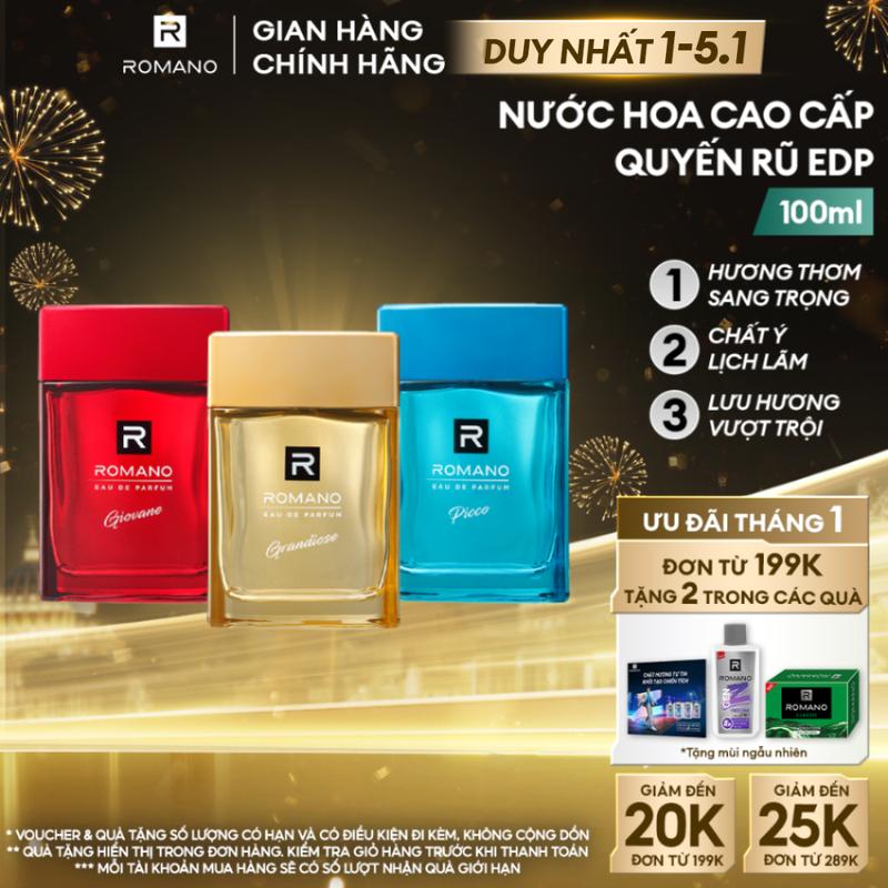 DUY NHẤT 1-5.1 ĐƠN 199K TẶNG 2 QUÀ Nước hoa Cao Cấp cho nam Cosmetic Romano 50ml - 3 Mùi Hương Classic Gentleman Attitude