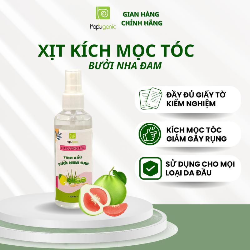 Xịt Tinh Dầu Bưởi Nha Đam Dưỡng Tóc Hapuganic