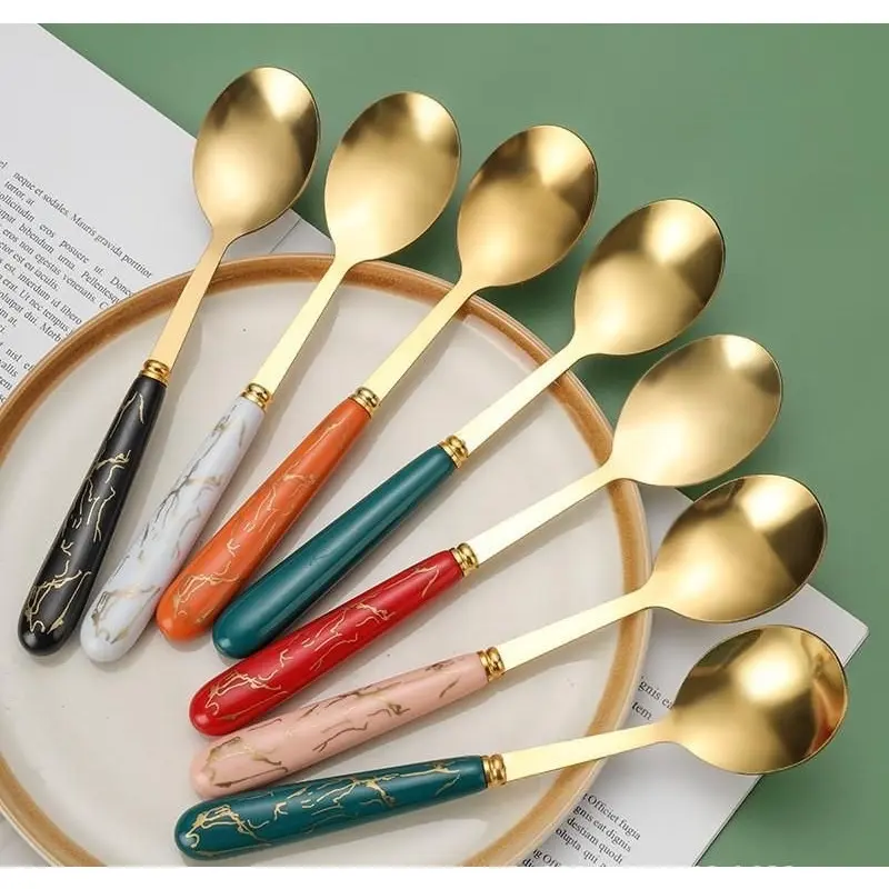 SENDOK SULTAN SET GOLD 6PCS / SOUVENIR WEDDING INCLUDE BOX 0