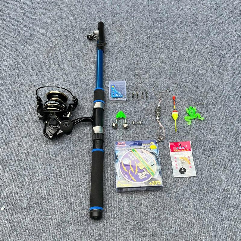  COMBO Bộ Cần Câu Rút Shimalo Kèm Máy AC Và Trọn Bộ Phụ Kiện Chì Khóa Link Hạt Chặn,Chân Cắm Phao 