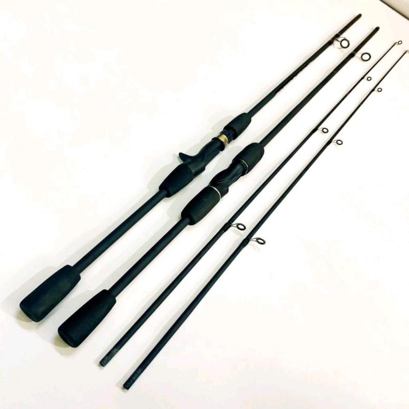  Cần câu lure sói đen kiểu đứng và ngang carbon   KHÔNG KÈM MÁY   