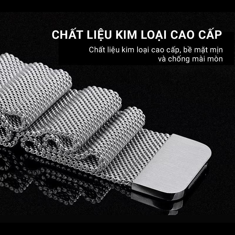 Dây đeo thép không gỉ cho đồng hồ thông minh chất liệu thép không gỉ cao cấp màu bền 0