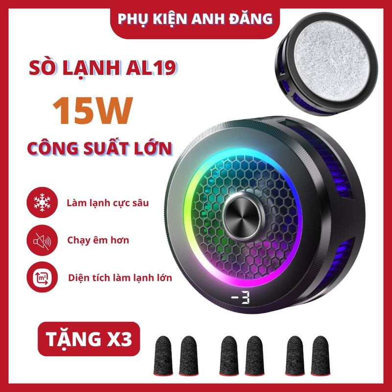 Sò Lạnh Điện Thoại Từ Tính Magsafe Kẹp Al19, Quạt Tản Nhiệt Điện Thoại Máy Tính Bảng Ngàm Kẹp Công Suất 15W Phụ Kiện Led quattan nhietsolanh Usb sò  lạnh
