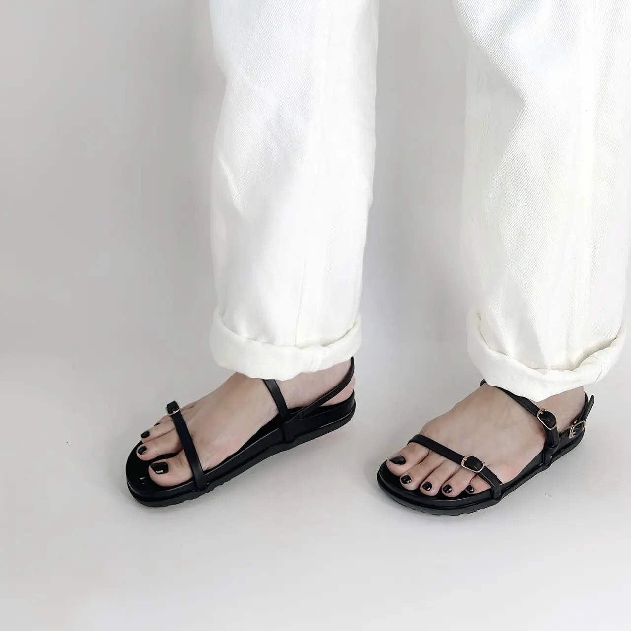 Giày đế bằng SimP quai ngang mang được 2 kiểu - Hyna DéP Shoes