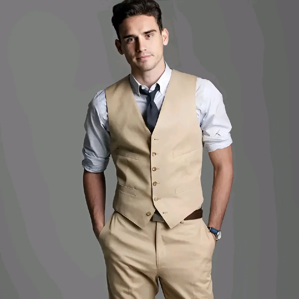 Rompi Formal Pria / Vest Kerja Kantor / Rompi Vest Formal Polos Casual
