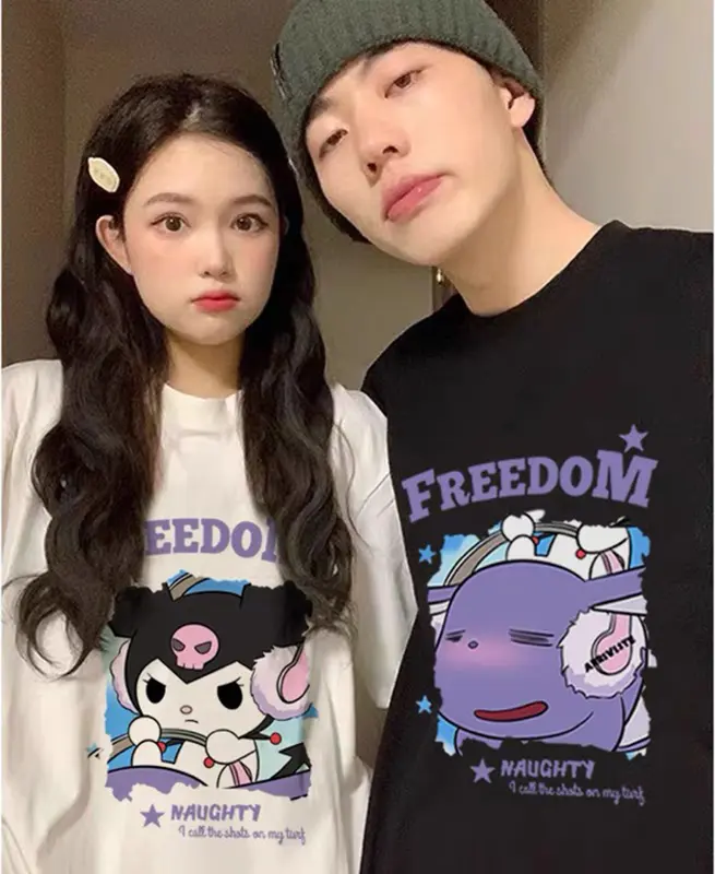 Áo Đôi Nam Nữ Tay Lỡ CD Hải Tặc, Áo Thun Cotton form rộng cổ tròn oversize Unisex style Hàn Hot Trend mùa hè 0