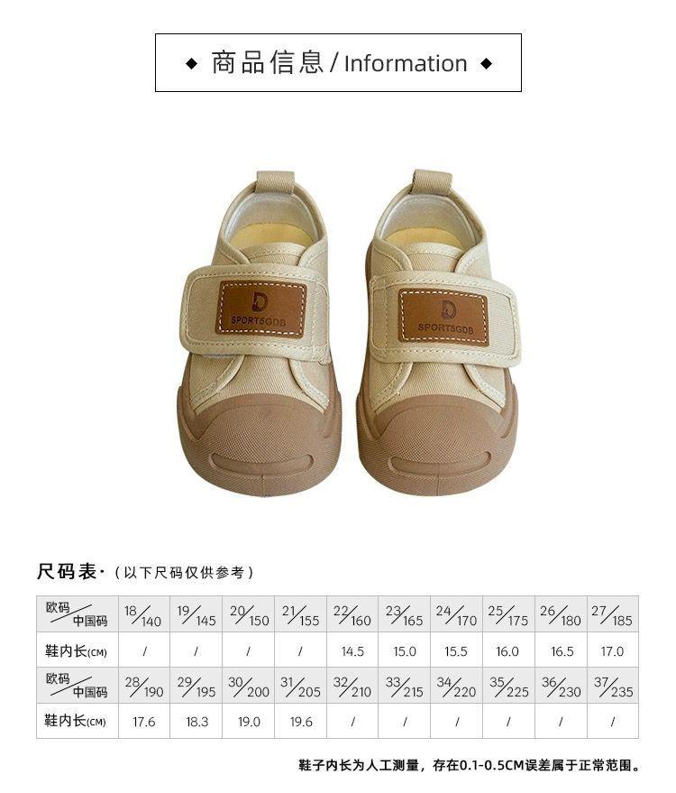 Product Introduction of 2025 [2057 People Collected] Korean Style Children's Canvas Shoes Spring and Autumn New Boys' Low-top Sneakers Girls' Open-toe Cloth Shoes Velcro Indoor Shoes 3