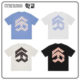/checkerboard/ NEW TEE aka áo thun tay ngắn Cổ tròn Cotton Menswear Top áo cho team Logo in họa tiết caro