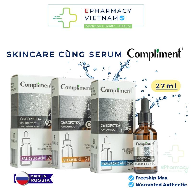 [HÀNG CTY] Serum COMPLIMENT Dưỡng Sáng, Cấp Ẩm Phục Hồi Cho Da 27ml 0