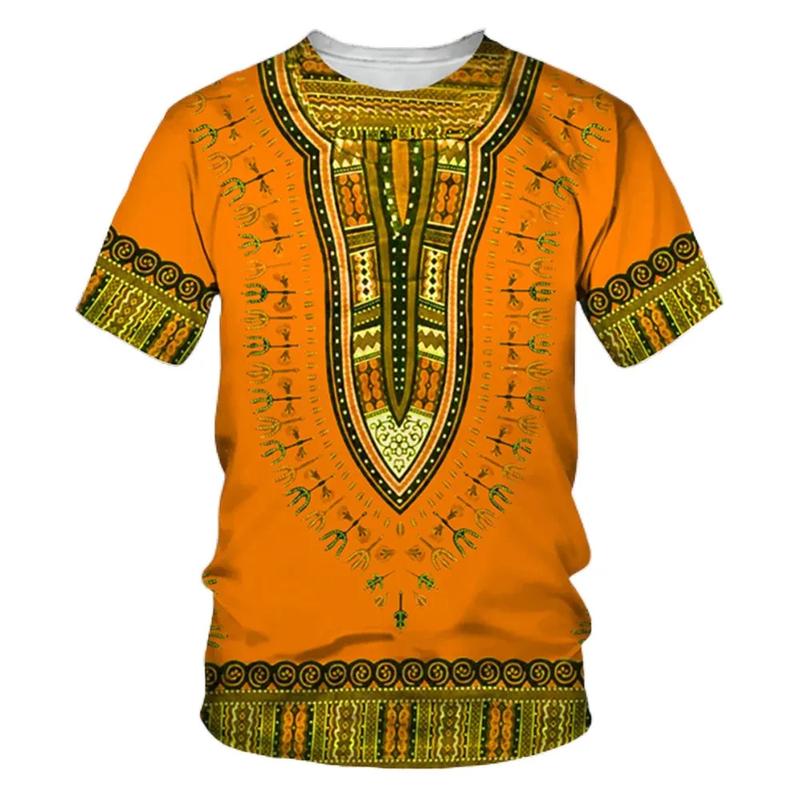 Product Introduction of New Summer African Ethnic Style Pattern 3D Print T-Shirts Men Women Tshirt Short Sleeve Oversized Harajuku Tee Top Kid 3D Thai floral print 10