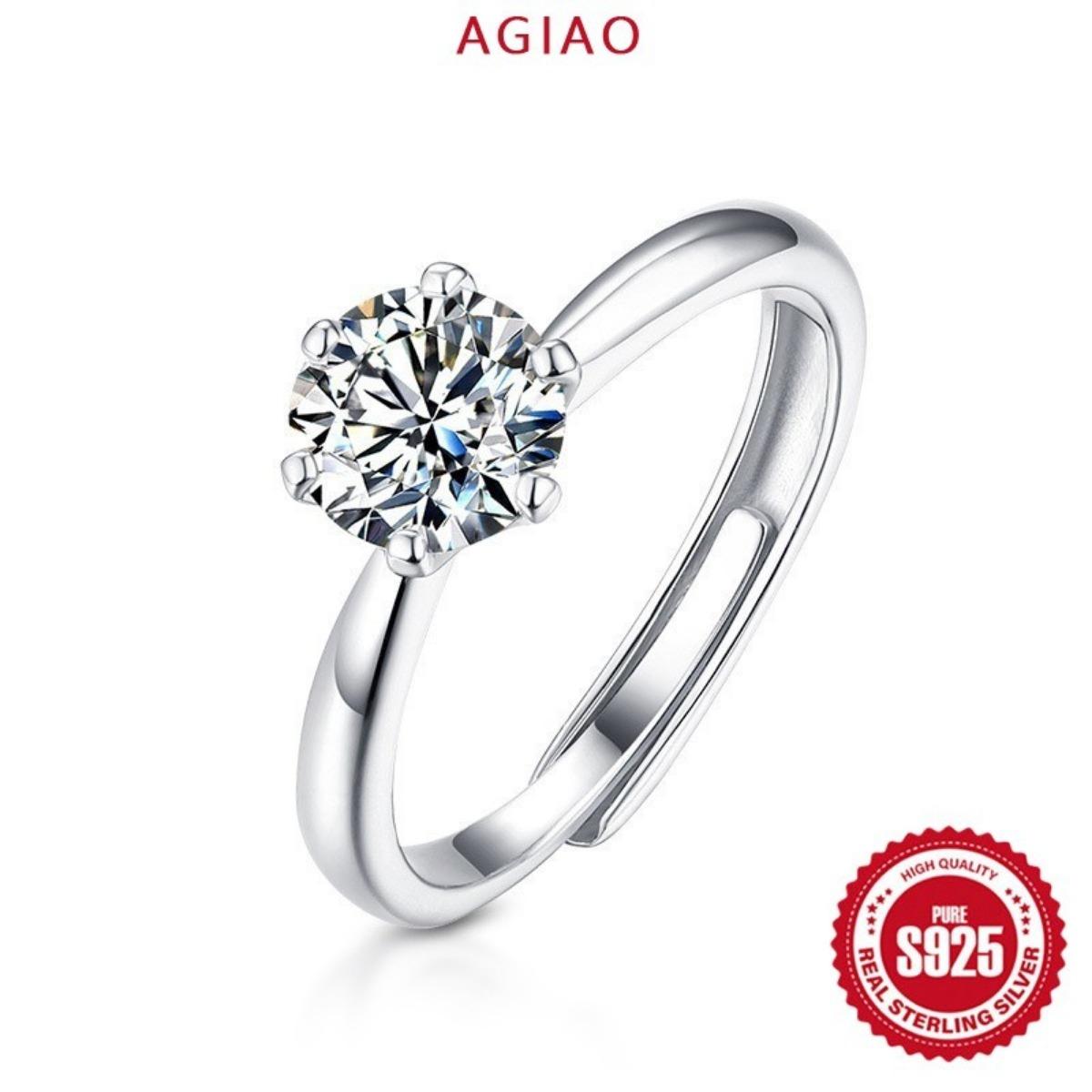AGIAO Cincin Berlian Berbentuk V Dapat Ditumpuk Dengan Ring Ekor Sederhana Untuk Wanita AGIAO Cincin Berlian Berbentuk V Dapat Ditumpuk Dengan Ring Ekor Sederhana Untuk Wanita
