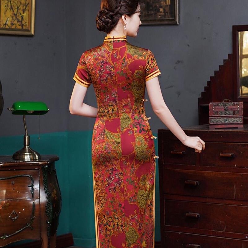 Sườn xám thượng hải Dáng Dài Sang Trọng size từ 47-65kg Nữ 5