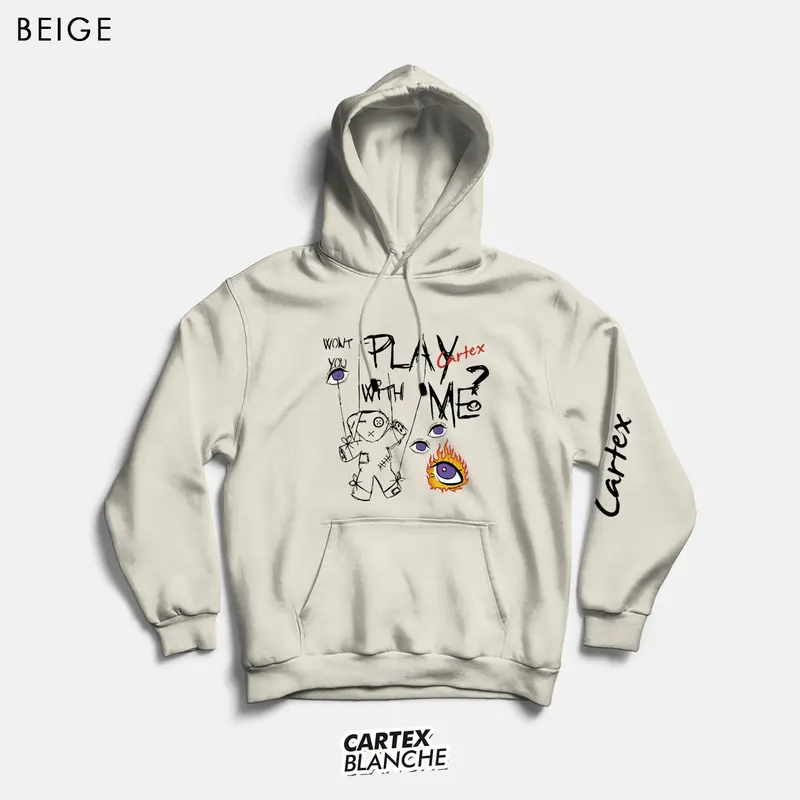 CARTEXBLANCHE PLAY WITH ME HOODIE JUMPER UNISEX PRIA & WANITA M - XXL ( SABLON ) 1