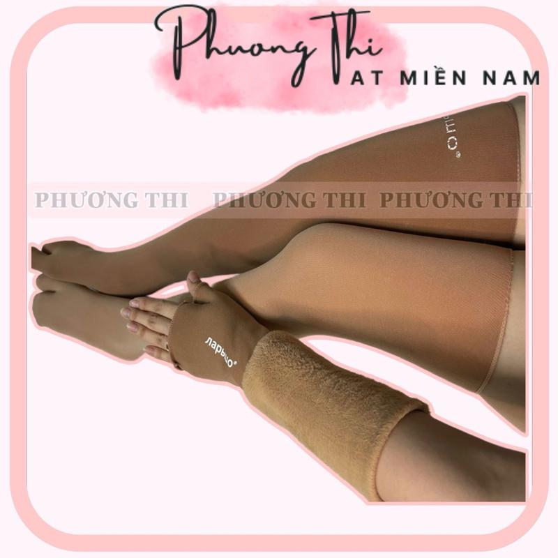 [ Combo Mang 2 Tay 2 Chân ] Combo 2 Đôi Tất Vớ Dài Qua Gối Và 2 Đôi Ống Tay Lót Lông Nhung Dài Tới Nách Dày Đẹp Đi Nắng, Ủ Kem