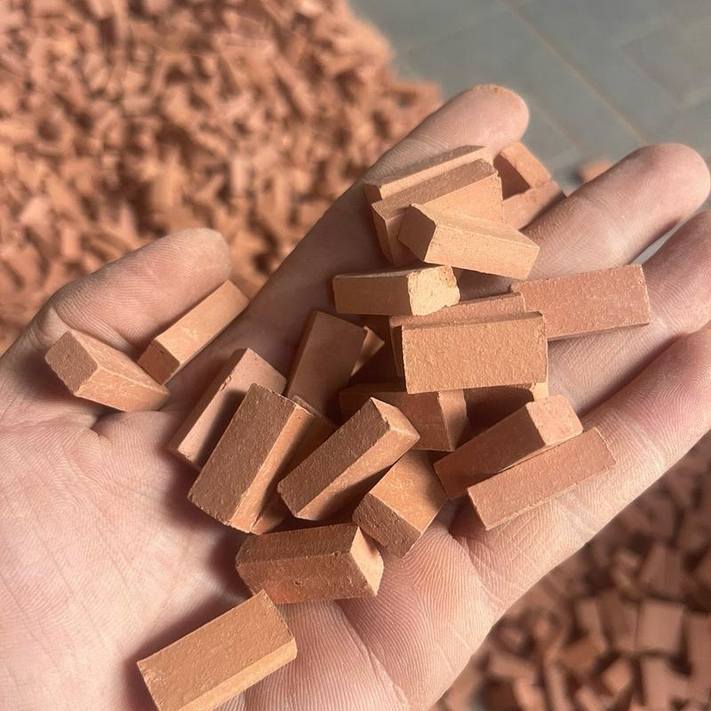 100viên gạch thẻ mini 20x10x5mm gạch đất sét nung mô hình tiểu cảnh
