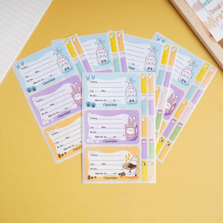 Nhãn vở có keo dán sẵn CLASSMATE Rabbit 15 Cái/Túi CL-NT230 5